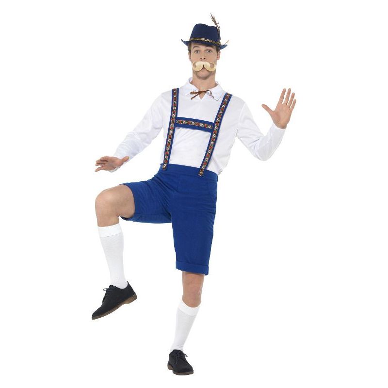 Bavarian Costume Adult Blue Mens -1