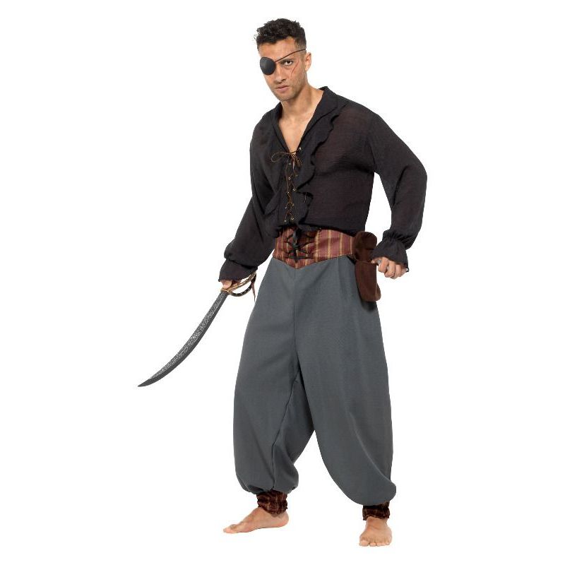Pirate Blouson Pants Adult Mens Grey