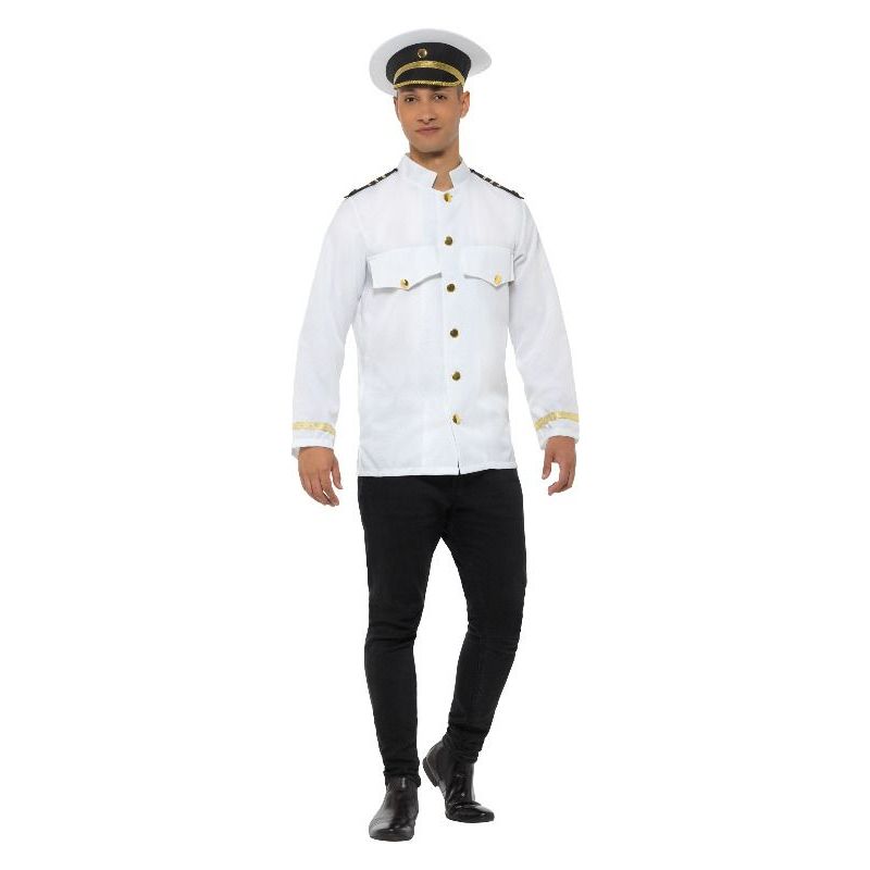 Captain Jacket Adult White Mens -1