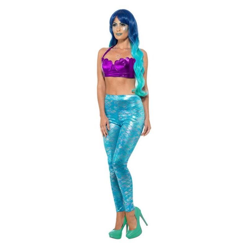 Mermaid Leggings Adult Blue Womens