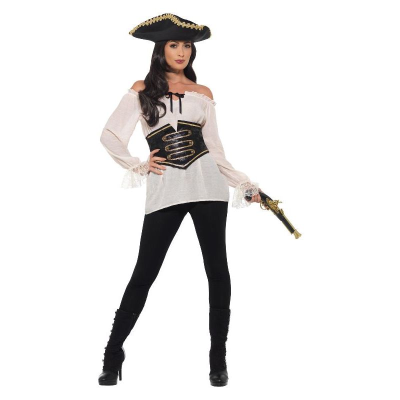Deluxe Pirate Shirt Ladies Adult Ivory Womens