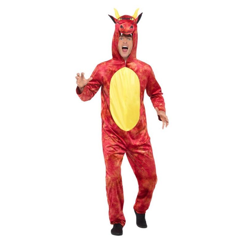 Deluxe Dragon Costume Adult Red Mens