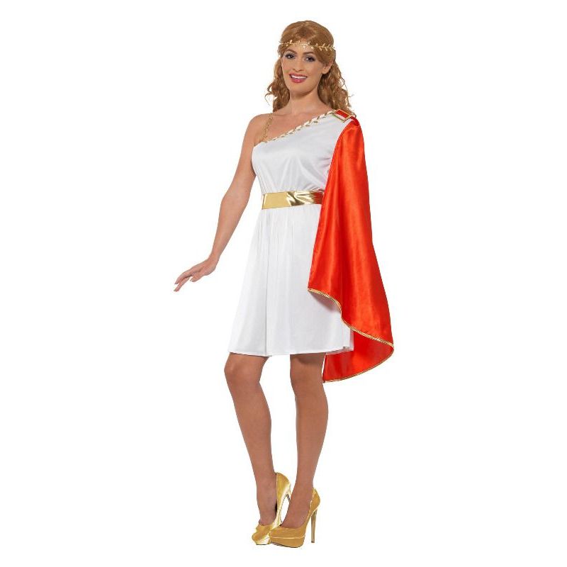 Roman Lady Costume Adult White Red Womens