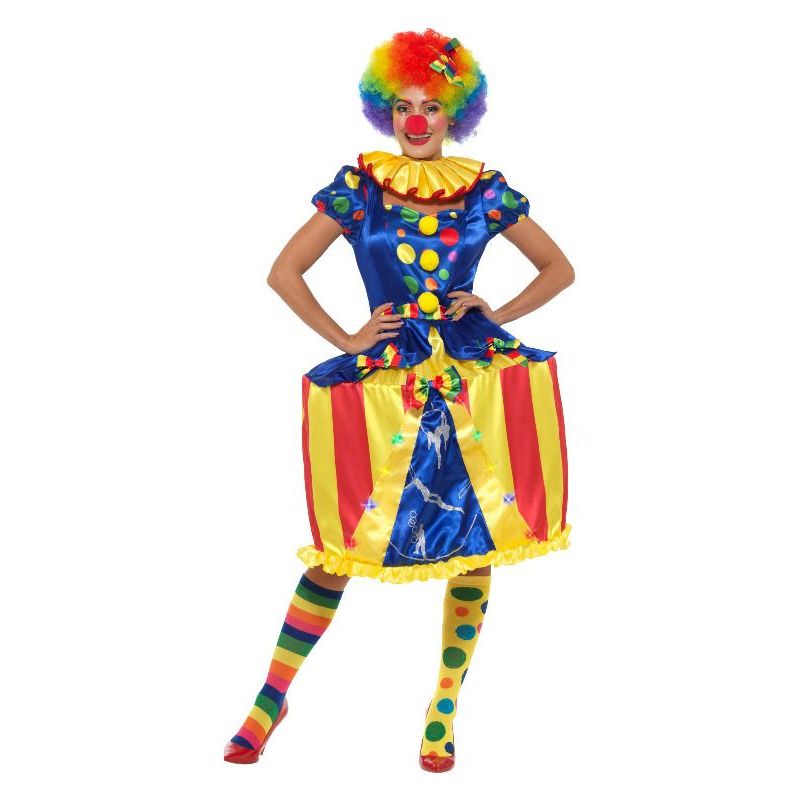 Deluxe Light Up Carousel Clown Costume Adult Multi Womens