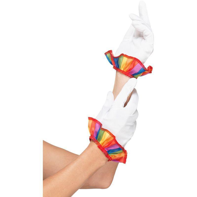 Clown Gloves Adult White Unisex