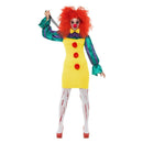 Classic Horror Clown Lady Costume Adult Multi