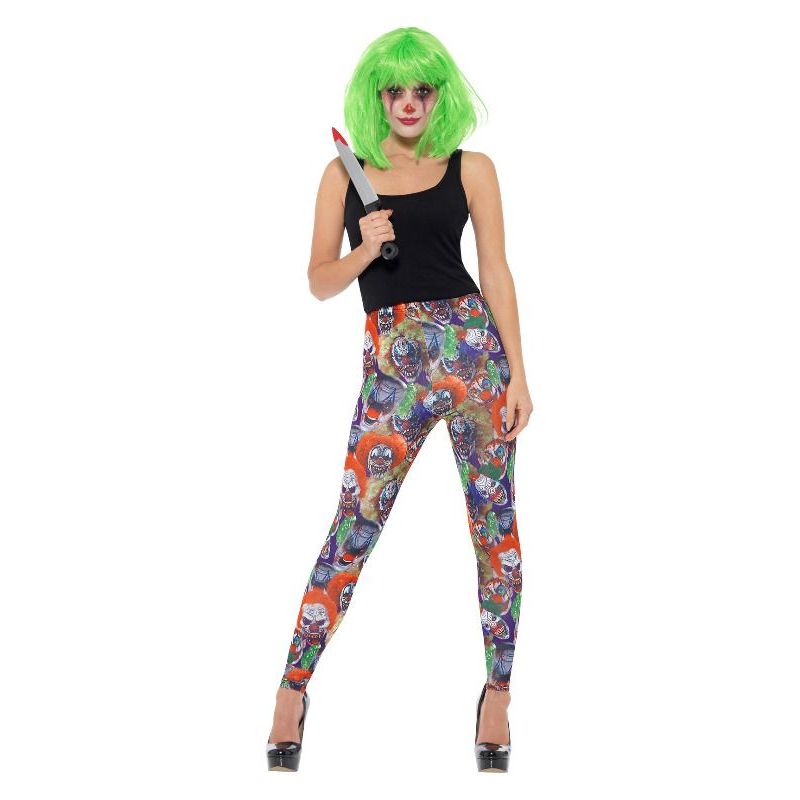 Creepy Clown Leggings Adult Multi Womens