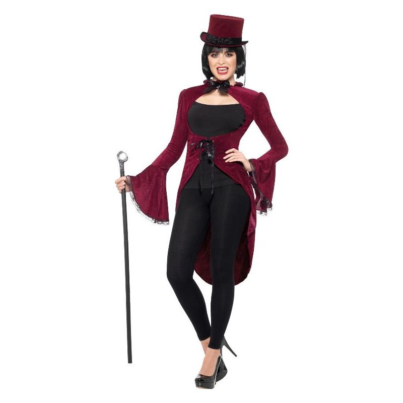 Lady Vampire Jacket Adult Burgundy Womens