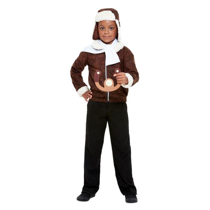 Ww1 Pilot Costume Child Brown Unisex