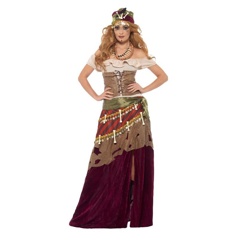 Deluxe Voodoo Priestess Costume Adult Brown Red Womens