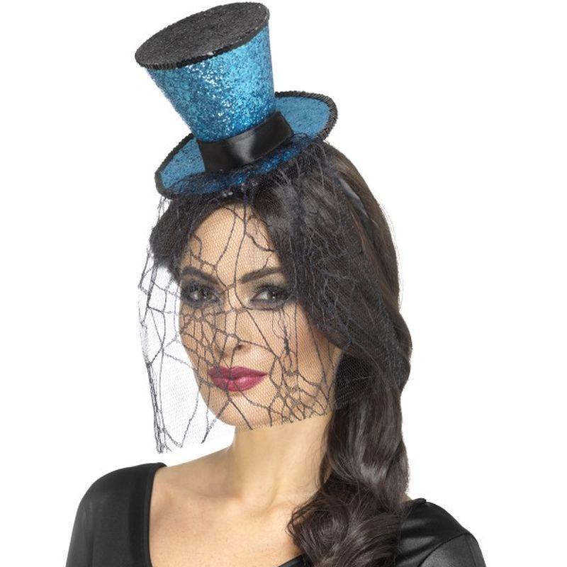 Mini Gothic Top Hat on Headband - One Size