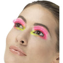 80s Party Eyelashes Adult Neonpink Womens -1