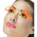 80s Polka Dot Eyelashes Adult Neonorange Womens -1