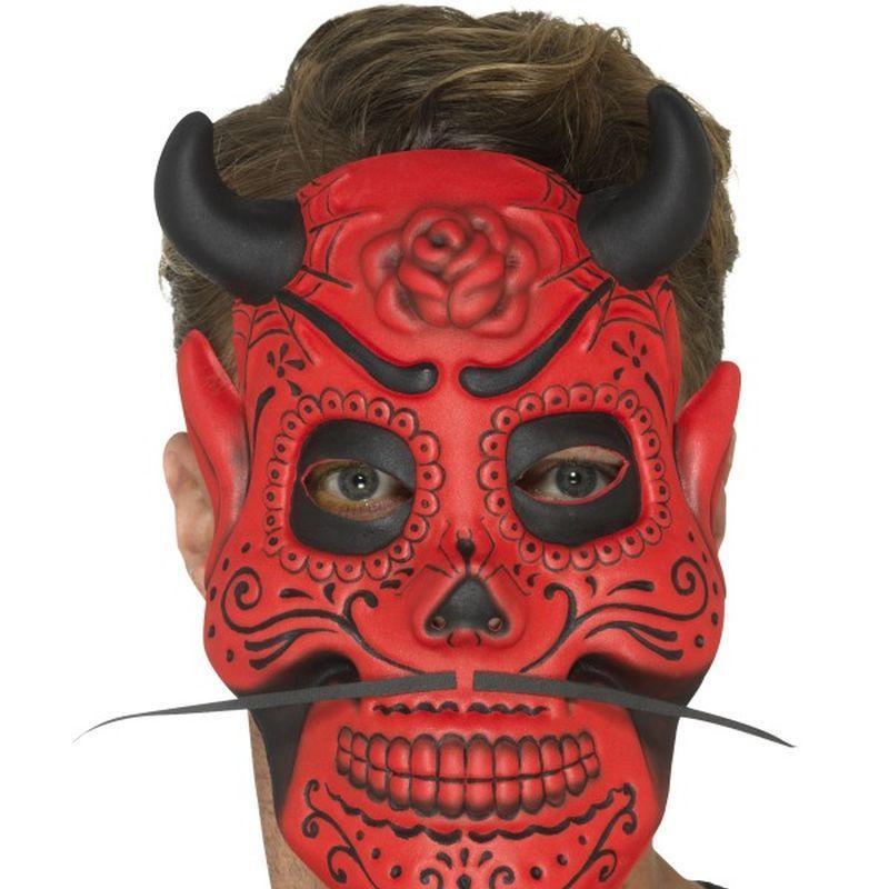 Day of the Dead Devil Mask, Adult - One Size