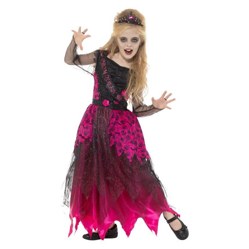 Deluxe Gothic Prom Queen Costume Adult Pink Womens