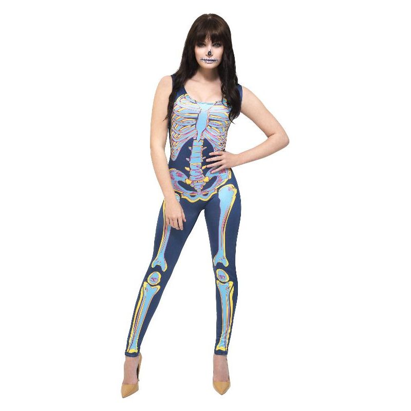 Fever Sexy Skeleton Costume Adult Blue Womens
