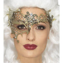 Deluxe Metal Filigree Half Eyemask - One Size