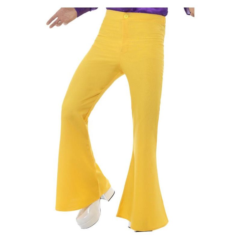 Flared Trousers Mens Adult Yellow