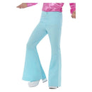 Flared Trousers Mens Adult Blue