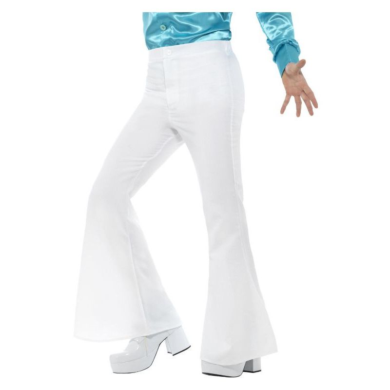 Flared Trousers Mens Adult White