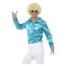 60s Shirt Adult Blue Mens -1