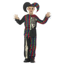 Skeleton Jester Costume Child Multi