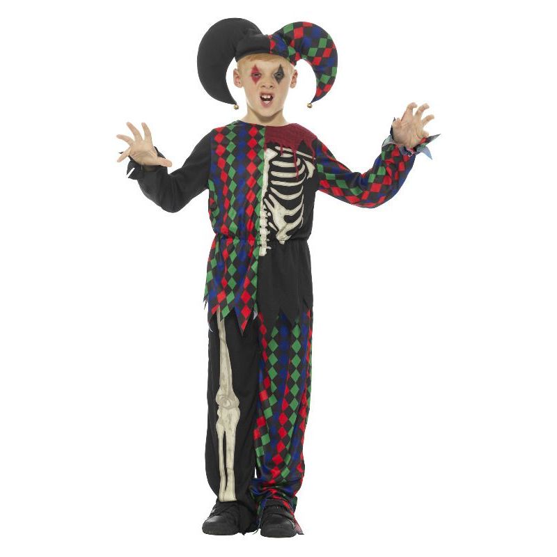 Skeleton Jester Costume Child Multi Boys