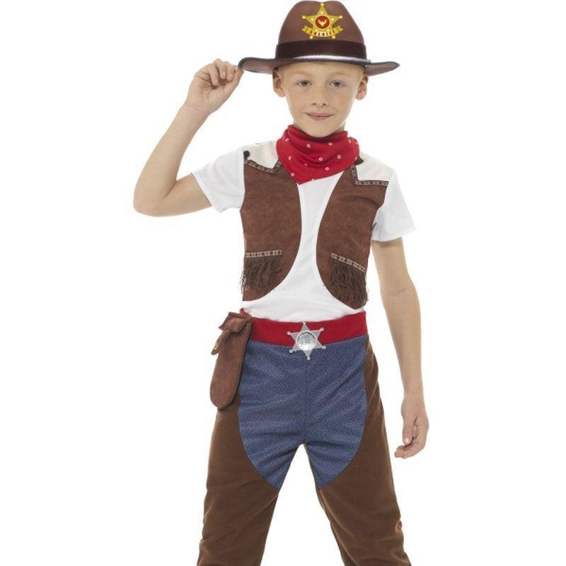 Deluxe Cowboy Costume Kids Brown Boys