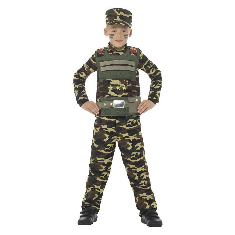 Camouflage Military Boy Costume Child Green Boys -1