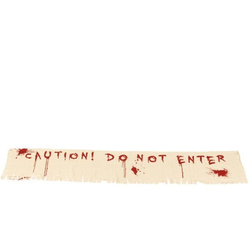 Caution Do Not Enter Bloody Banner Decoration Adult Unisex -1