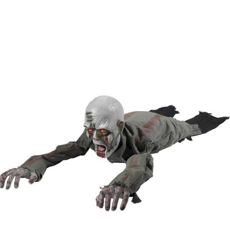 Animated Crawling Zombie Prop Adult Grey Unisex -1