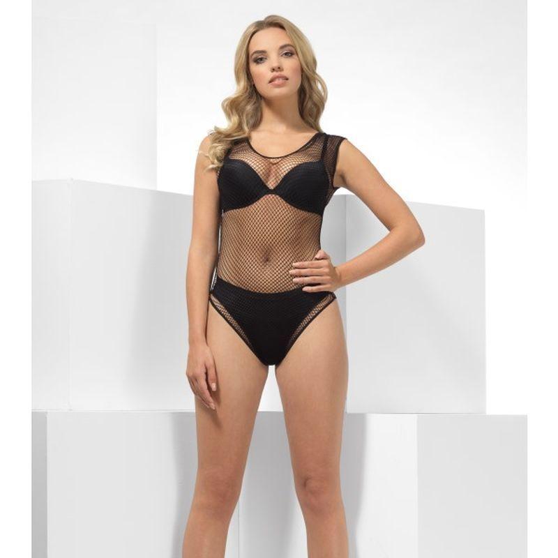 Fishnet High Leg Bodysuit - UK Dress Size 6-14