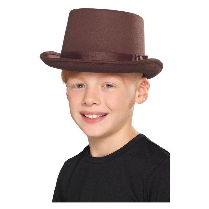 Kids Top Hat Brown Unisex