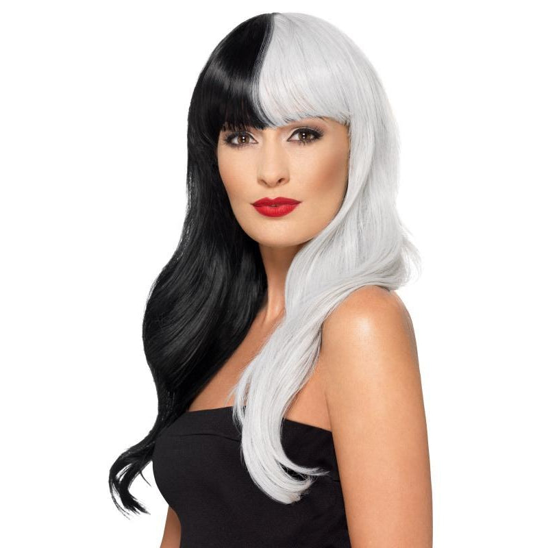 Deluxe Wig, Half & Half With Fringe