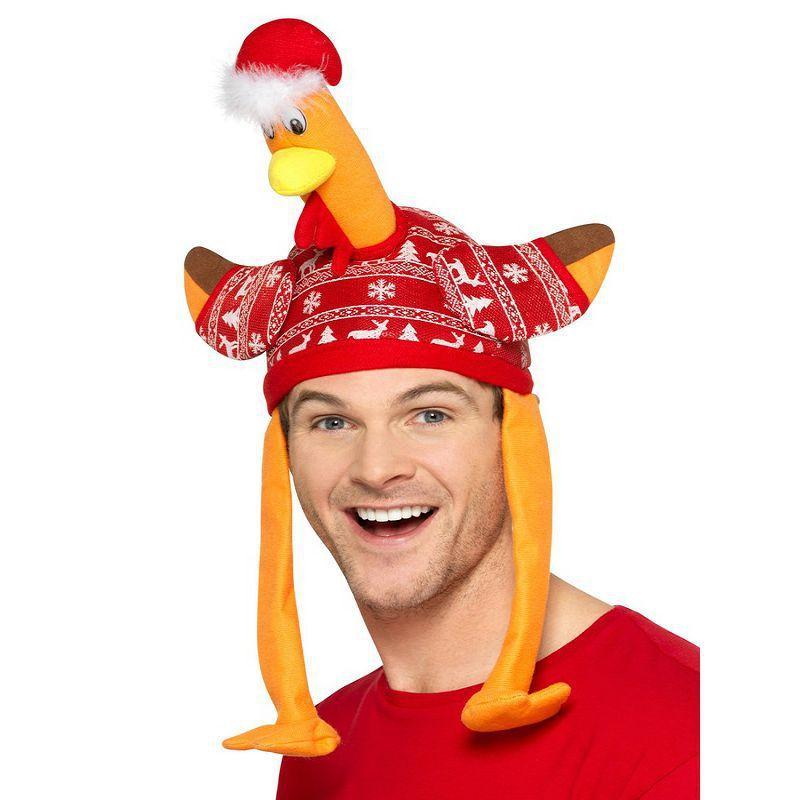 Turkey Hat Adult Red Unisex