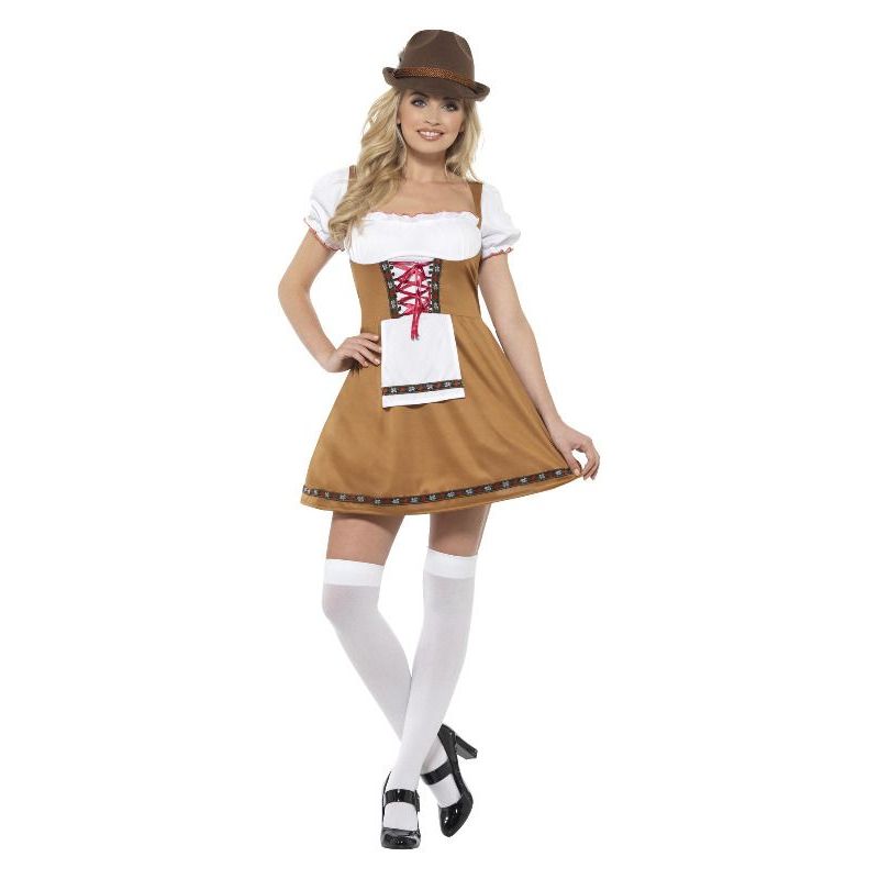 Bavarian Beer Maid Costume Adult Brown Womens -1
