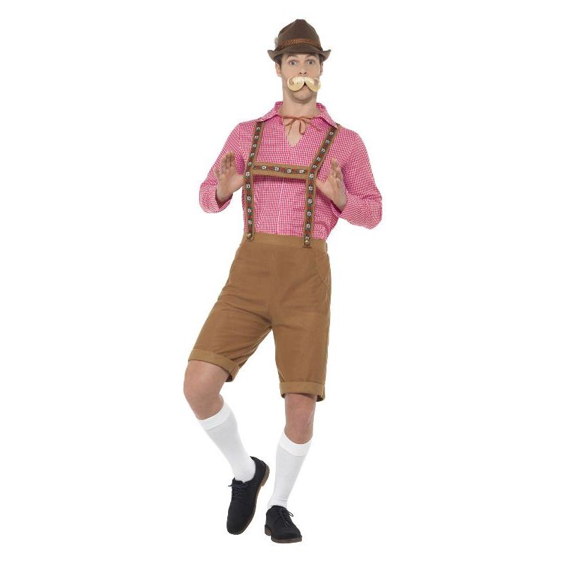 Mr Bavarian Costume Adult Red Brown Mens