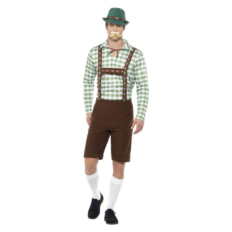 Alpine Bavarian Costume Adult Green Brown Mens -1