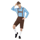 Bavarian Beer Man Costume Adult Blue Mens -1