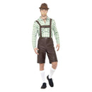 Bavarian Man Costume Adult Green Brown Mens -1