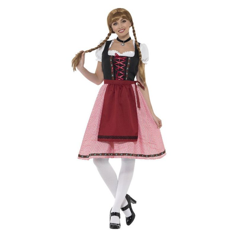 Bavarian Tavern Maid Costume Adult Red Womens -1