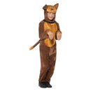 Dog Costume Kids Brown Hooded Jumpsuit