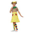 Girls Clown Costume Multi-Coloured Child