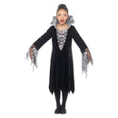 Spider Vampire Costume Child Black Silver
