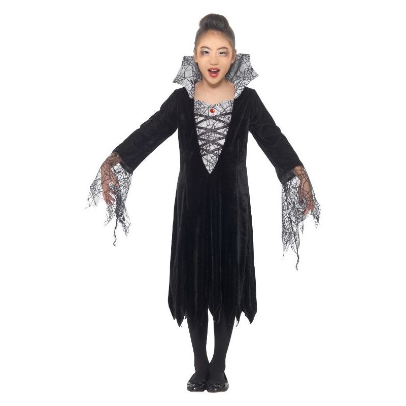 Spider Vampire Costume Child Silver Girls