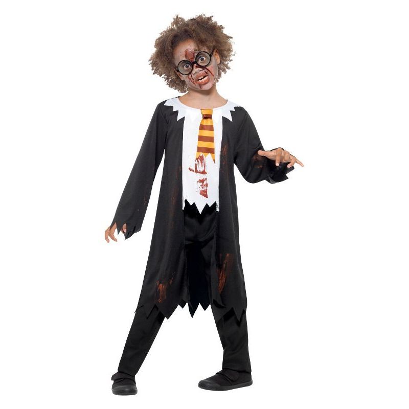 Zombie Student Costume Child White Unisex