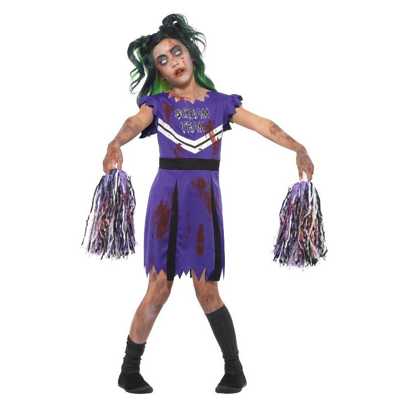Dark Cheerleader Costume Child Purple Girls