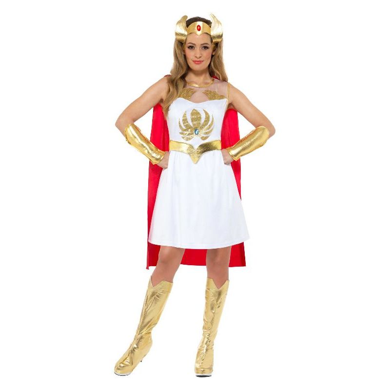 She Ra Glitter Print Costume Adult White Womens