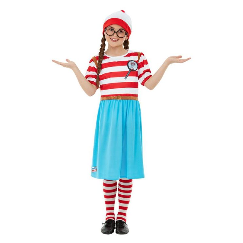Where's Wally? Wenda Deluxe Costume Child Red Girls