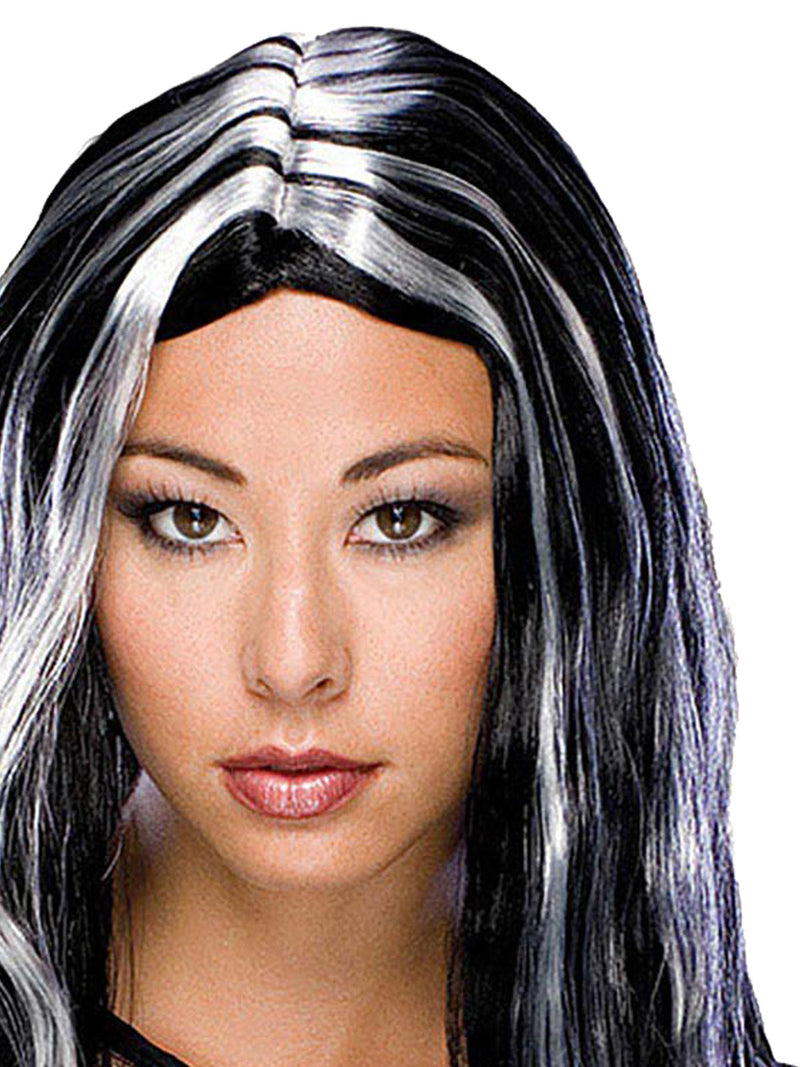 Witch Grey Streaked Wig Adult Womens -2